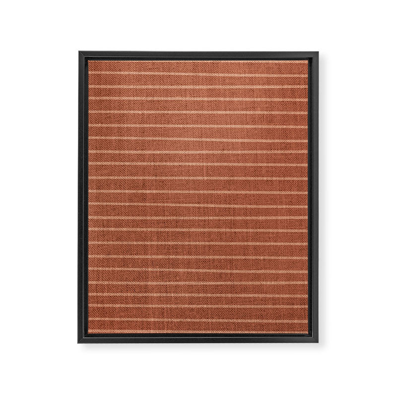 Boho, Minimal, Line Art, Stripes, Terracotta Framed Canvas Print Gallery Image 8