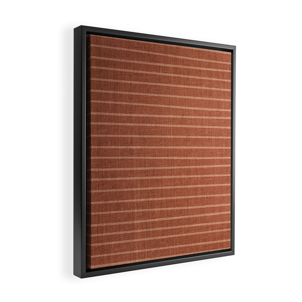 Boho, Minimal, Line Art, Stripes, Terracotta Framed Canvas Print Gallery Image 2