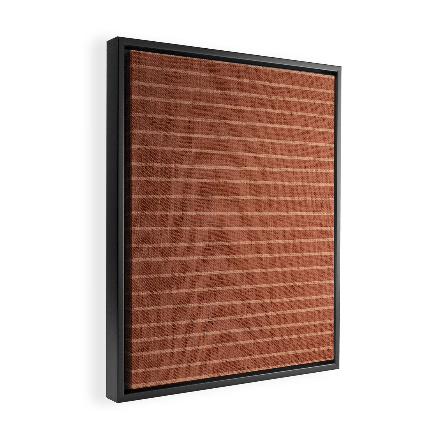 Boho, Minimal, Line Art, Stripes, Terracotta Framed Canvas Print Gallery Image 2