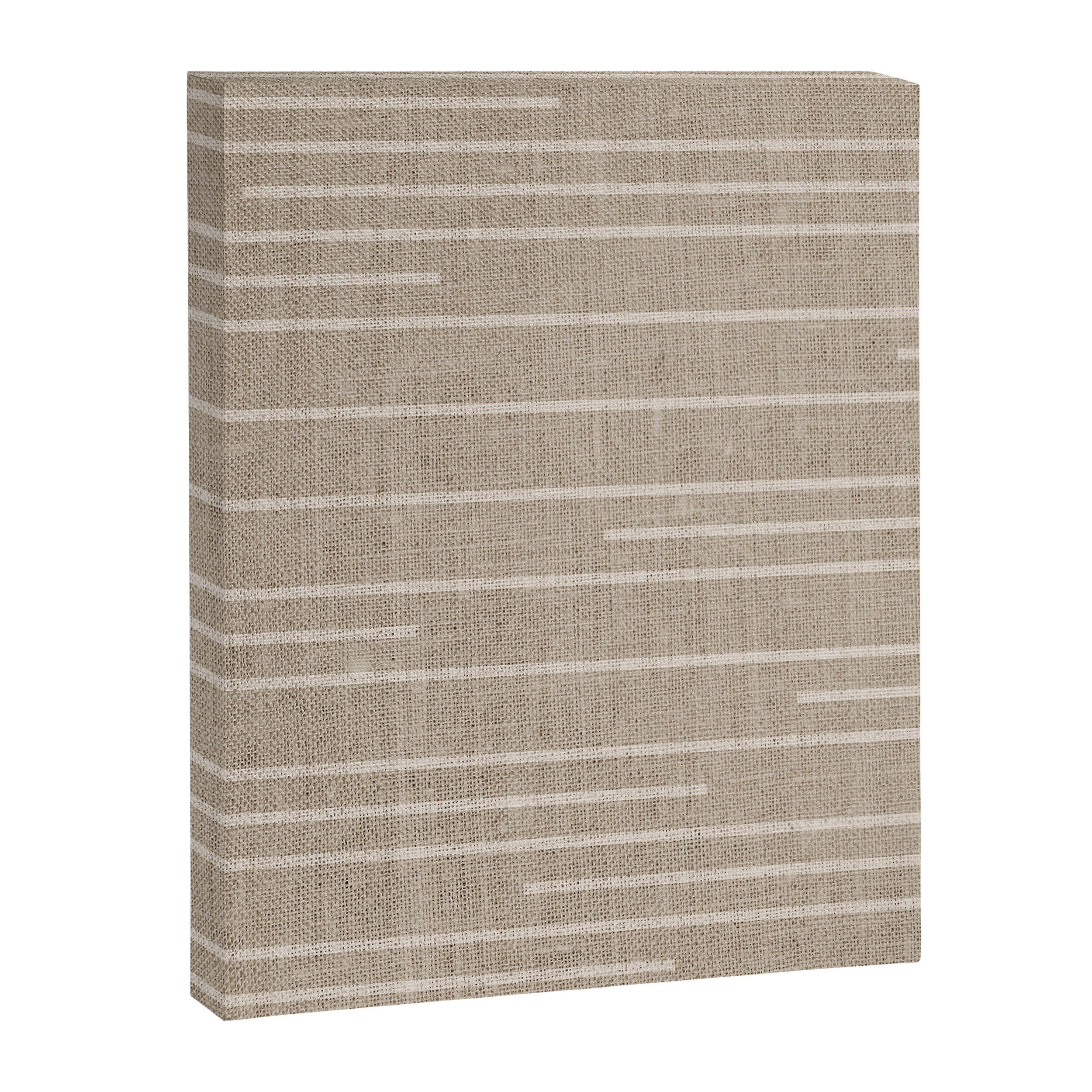 Boho Minimal Neutral Stripes Pattern Canvas Print Gallery Image 8