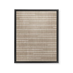 Boho Minimal Neutral Stripes Pattern Framed Canvas Print Gallery Image 8