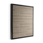 Boho Minimal Neutral Stripes Pattern Framed Canvas Print Gallery Image 2