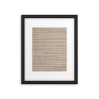 Boho Minimal Neutral Stripes Pattern Framed Art Print Gallery Image 6