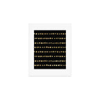 Boho Mudcloth Dots Pattern, Black and Gold Art Print Gallery Image 1