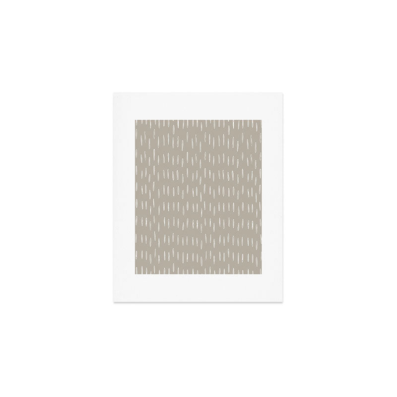 Boho Prints, Raindrops, Beige, Minimalism, Abstract Art Art Print Gallery Image 1