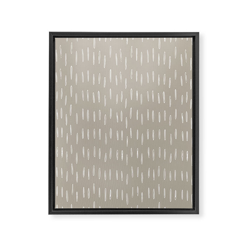 Boho Prints, Raindrops, Beige, Minimalism, Abstract Art Framed Canvas Print Gallery Image 8
