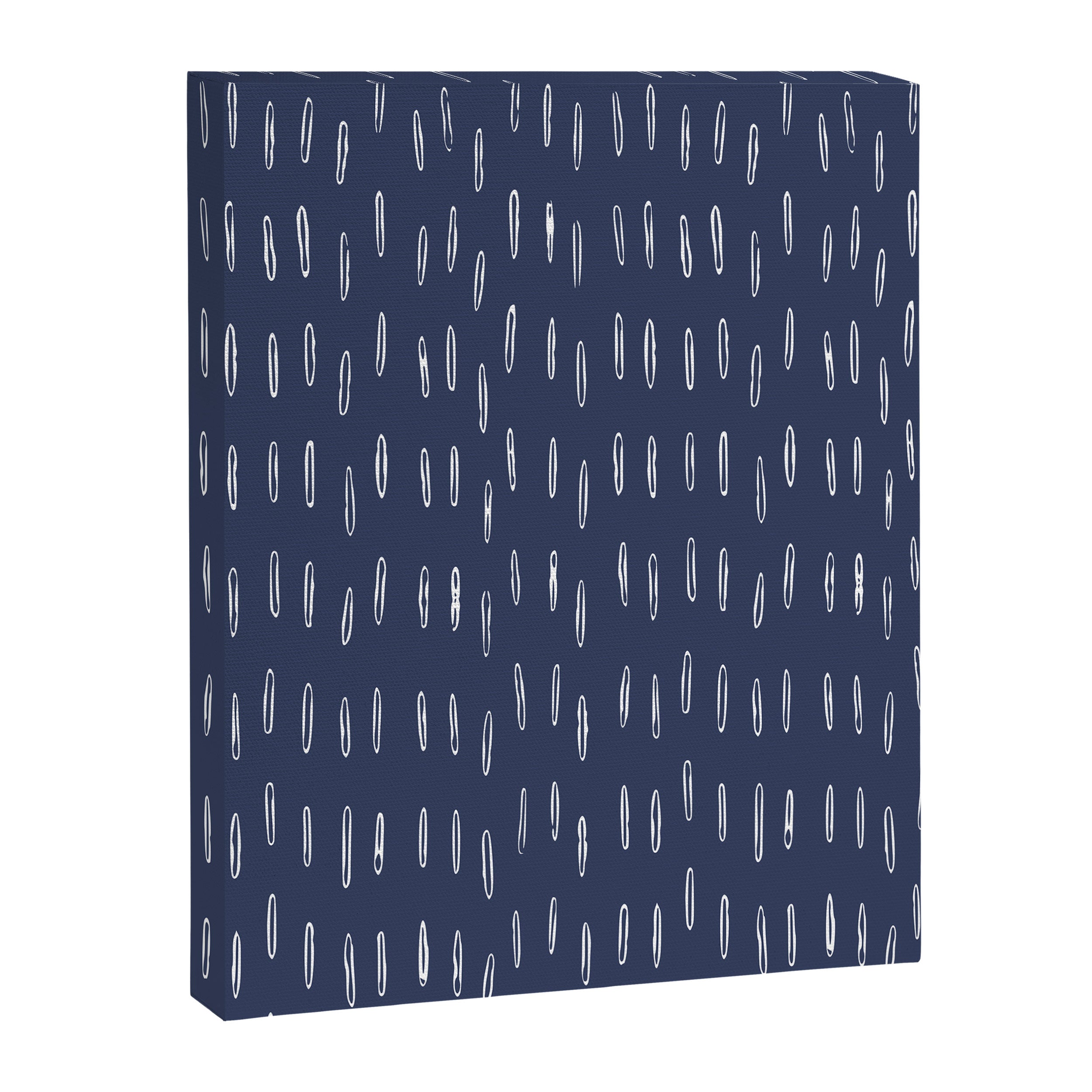 Boho Prints, Raindrops, Indigo Blue, Minimalism, Abstract Art Canvas Print Gallery Image 8