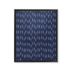 Boho Prints, Raindrops, Indigo Blue, Minimalism, Abstract Art Framed Canvas Print Gallery Image 8