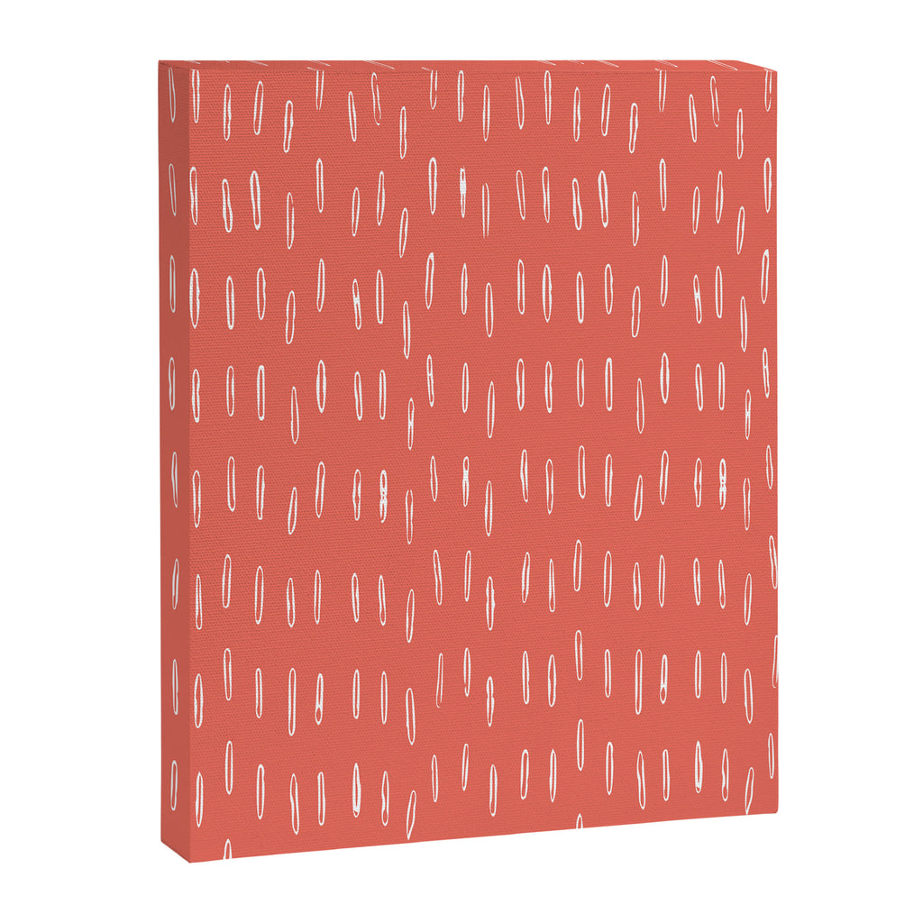 Boho, Raindrop, Mudcloth, Coral Canvas Print Gallery Image 8