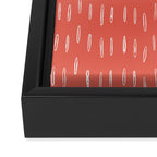 Boho, Raindrop, Mudcloth, Coral Framed Canvas Print Gallery Image 3