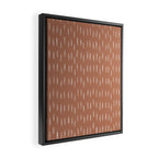 Boho Raindrops Abstract Pattern, Terracotta Framed Canvas Print Gallery Image 2