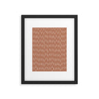 Boho Raindrops Abstract Pattern, Terracotta Framed Art Print Gallery Image 4