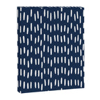 Boho Raindrops in Navy Blue Canvas Print Gallery Image 8