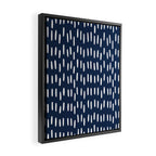 Boho Raindrops in Navy Blue Framed Canvas Print Gallery Image 2