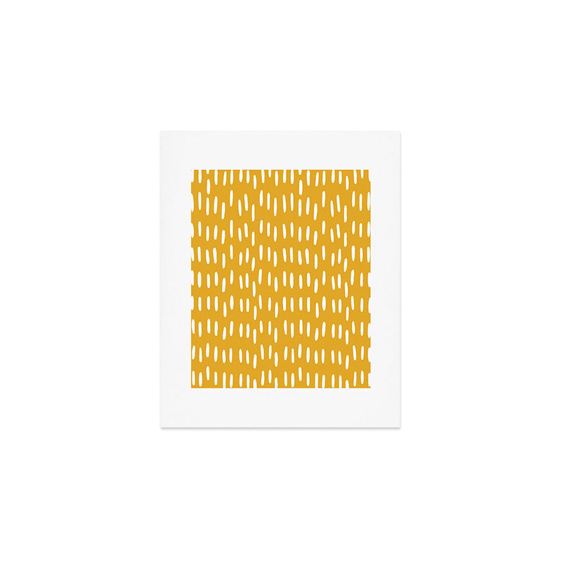 Boho Raindrops on Yellow Art Print Gallery Image 1