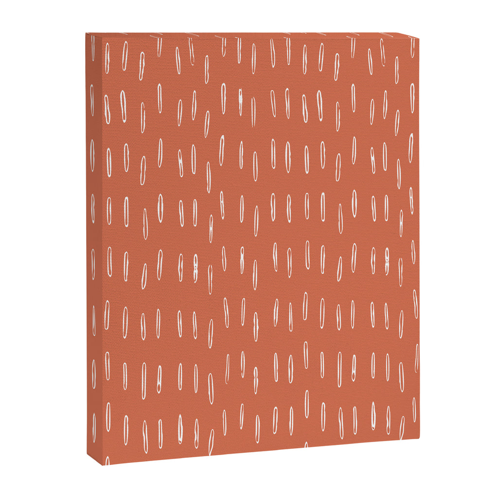 Boho, Raindrops Pattern in Terracotta Canvas Print Gallery Image 8