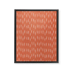 Boho, Raindrops Pattern in Terracotta Framed Canvas Print Gallery Image 8
