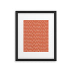 Boho, Raindrops Pattern in Terracotta Framed Art Print Gallery Image 6