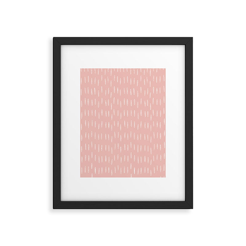 Boho Raindrops Pink Framed Art Print Gallery Image 6