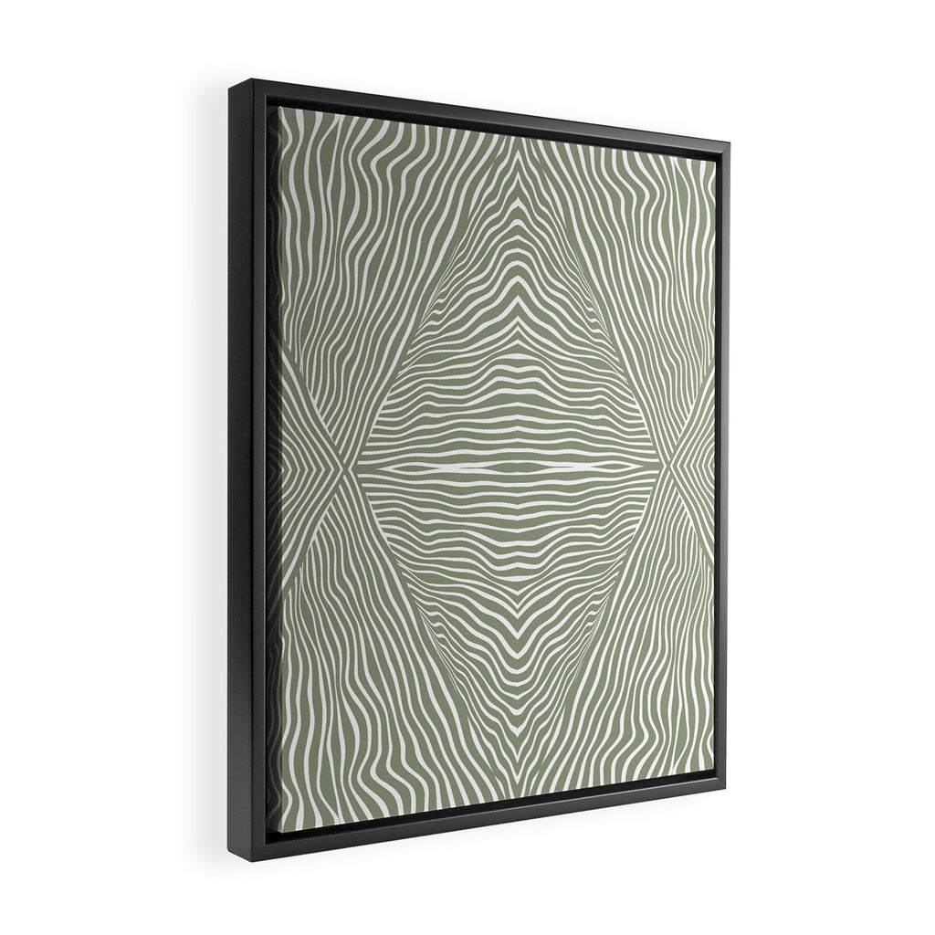 Boho, Safari, African, Pattern, Sage Green Framed Canvas Print Gallery Image 2
