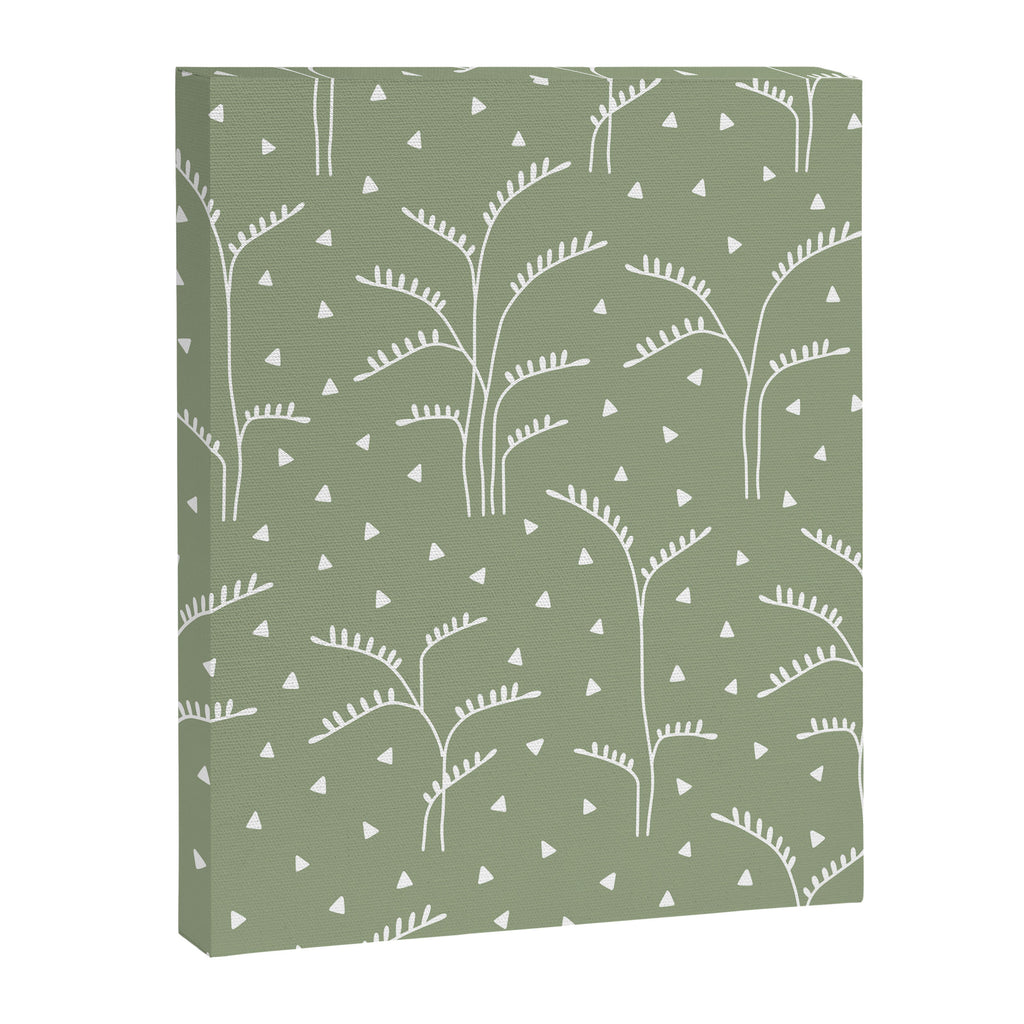 Boho Trees on Sage Green Canvas Print Gallery Image 8