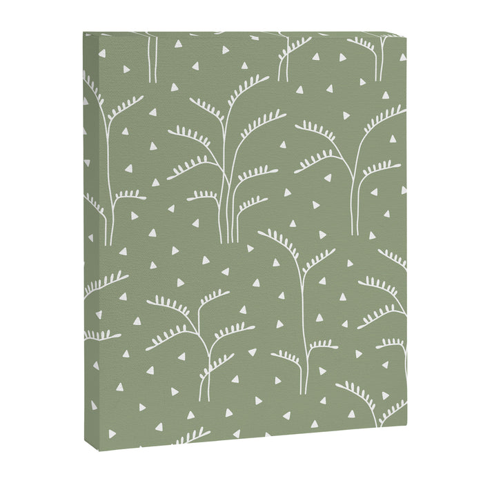 Boho Trees on Sage Green Canvas Print Gallery Image 1