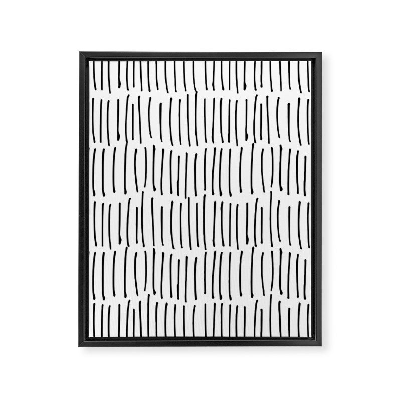 Boho Wall Art, Black and White, Line Art Framed Canvas Print Gallery Image 8