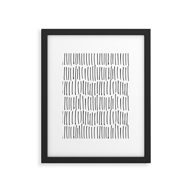 Boho Wall Art, Black and White, Line Art Framed Art Print Gallery Image 6