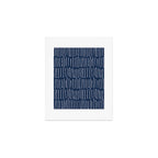 Boho Wall Art, Colour Prints, Navy Blue, Line Art Art Print Gallery Image 1