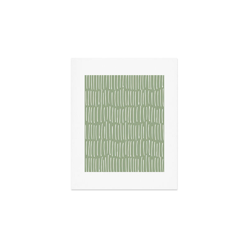 Boho Wall Art, Colour Prints, Sage Green, Line Art Art Print Gallery Image 1