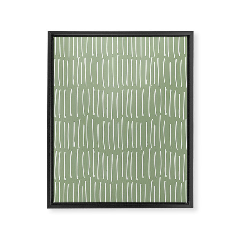 Boho Wall Art, Colour Prints, Sage Green, Line Art Framed Canvas Print Gallery Image 8