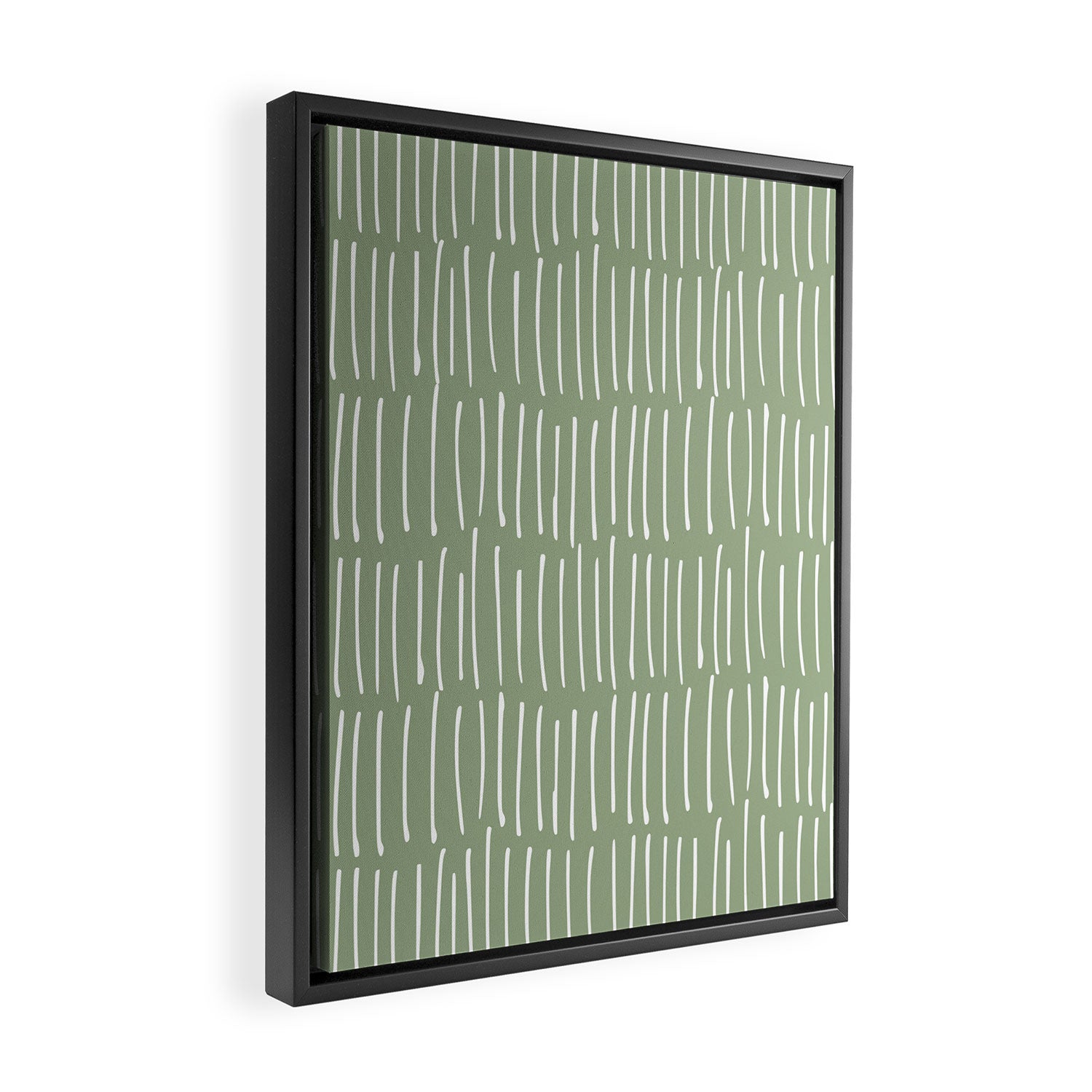 Boho Wall Art, Colour Prints, Sage Green, Line Art Framed Canvas Print Gallery Image 2