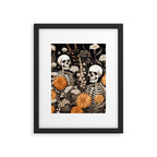 Bones and Blooms Skeleton Art Framed Art Print Gallery Image 6
