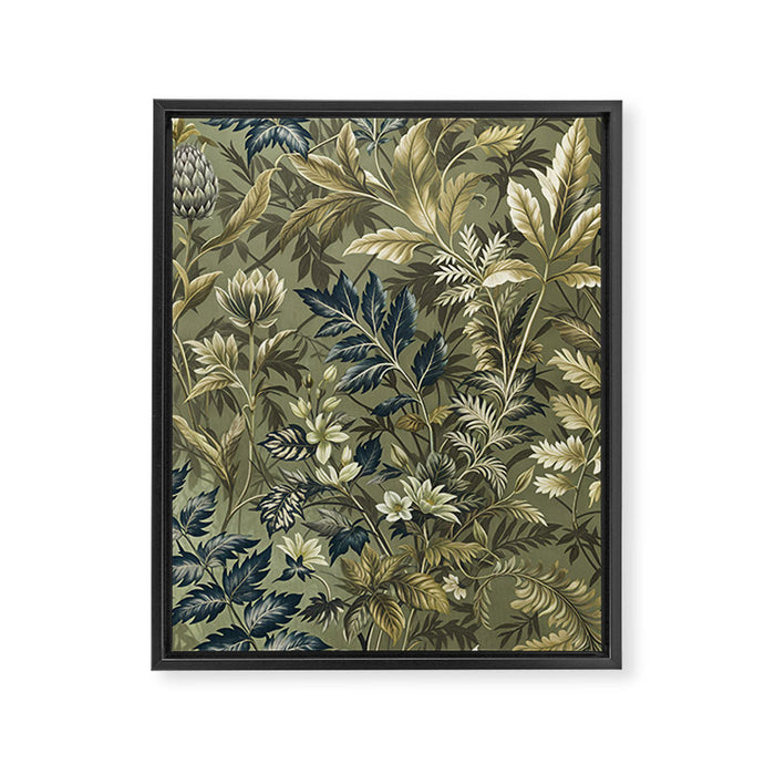 Botanical Tropics of Eden Framed Canvas Print Gallery Image 1