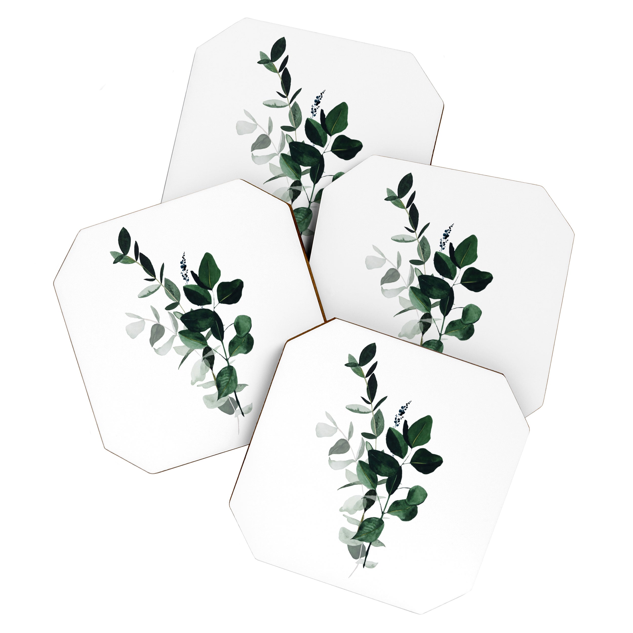 Botany Leaves ~Watercolor Coaster Gallery Image 1