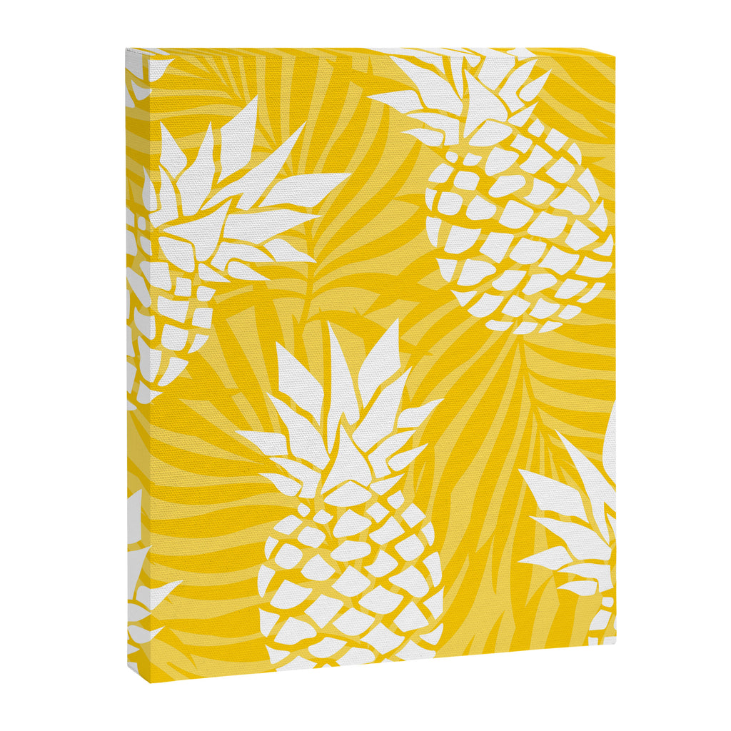 Bright Yellow, Summer, Pineapple Art Canvas Print Gallery Image 8