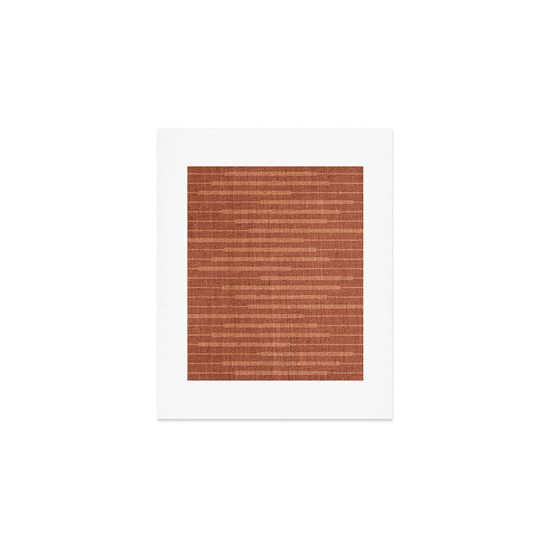 Burnt Orange, Boho Minimalist Stripes Art Print Gallery Image 1