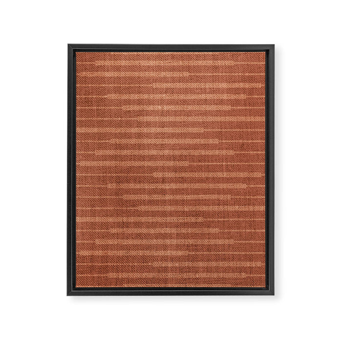 Burnt Orange, Boho Minimalist Stripes Framed Canvas Print Gallery Image 1