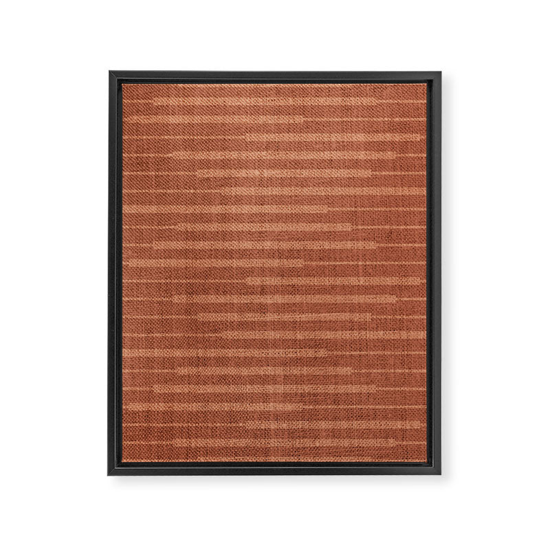 Burnt Orange, Boho Minimalist Stripes Framed Canvas Print Gallery Image 8