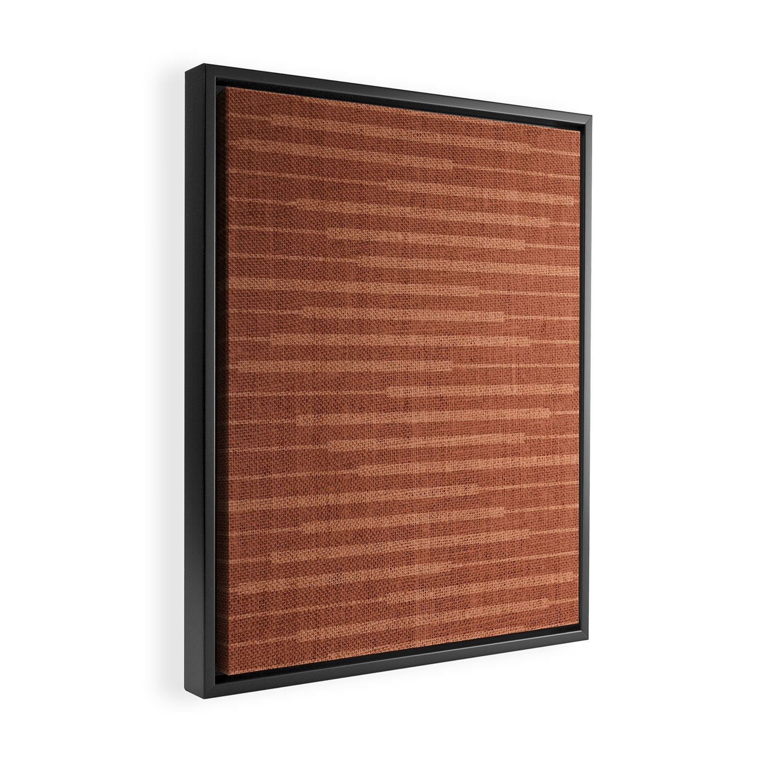Burnt Orange, Boho Minimalist Stripes Framed Canvas Print Gallery Image 2