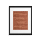 Burnt Orange, Boho Minimalist Stripes Framed Art Print Gallery Image 6
