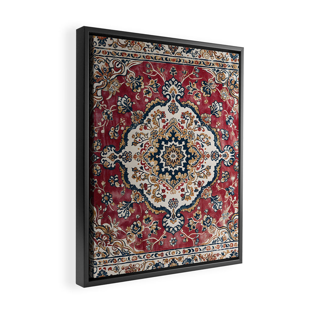 Casbah Crimson Crest Framed Canvas Print Gallery Image 2