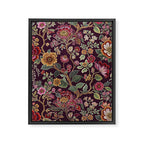 Casbah Magenta Burgundy Floral Framed Canvas Print Gallery Image 8
