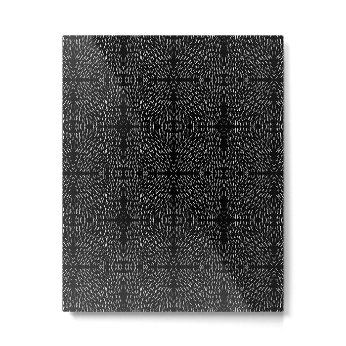 Celestial Stars Art, Black and White, Boho Wall Art Metal Print Gallery Image 1