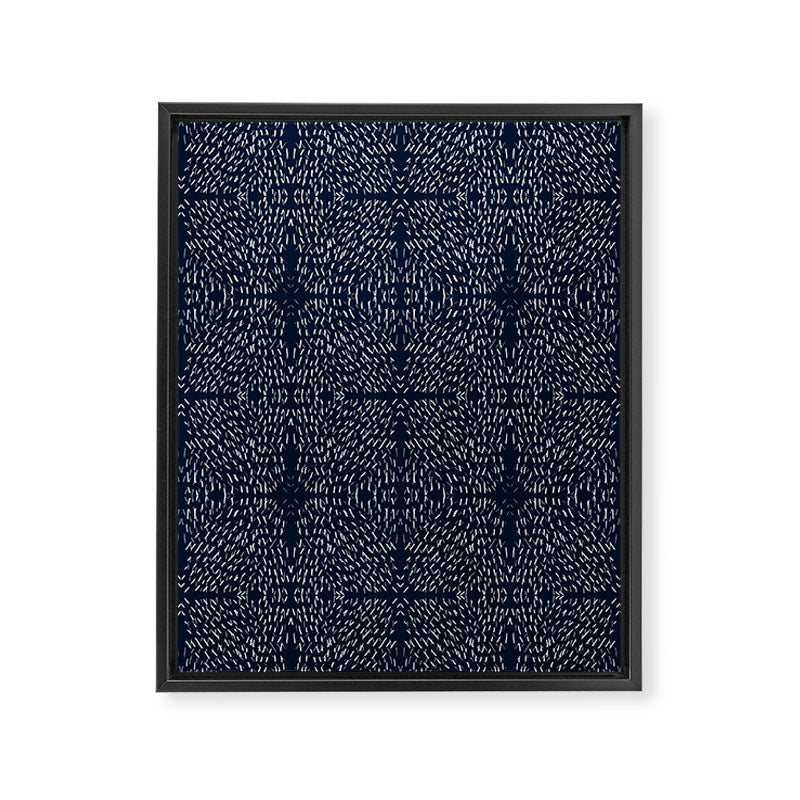 Celestial Stars Art, Indigo Blue, Boho Wall Art, Framed Canvas Print Gallery Image 8