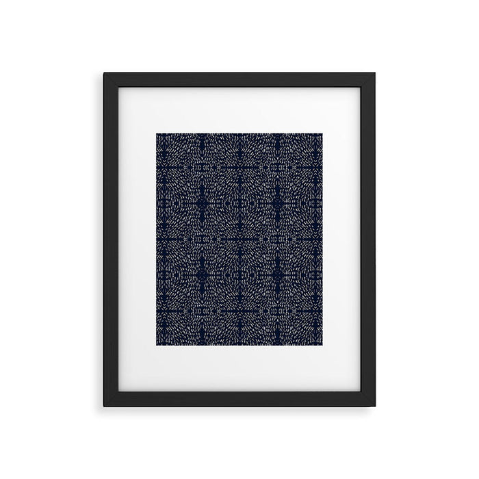 Celestial Stars Art, Indigo Blue, Boho Wall Art, Framed Art Print Gallery Image 1
