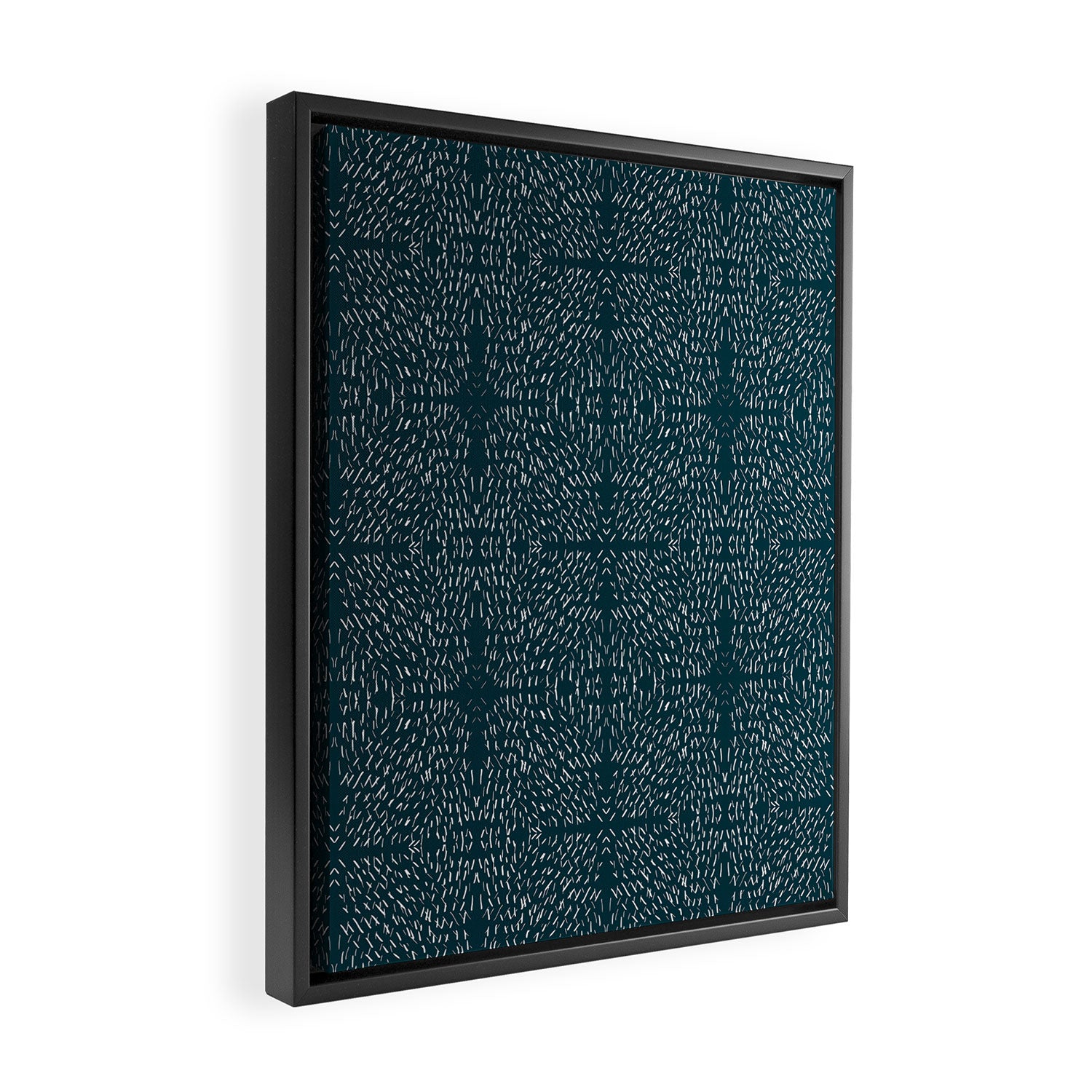 Celestial Stars Art, Teal Green, Boho Wall Art Framed Canvas Print Gallery Image 2