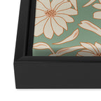 Charismatic Floral on Sage Green Framed Canvas Print Gallery Image 3