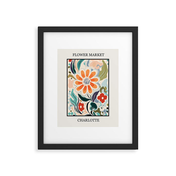 Charlotte Flower Market Print Framed Art Print Gallery Image 1