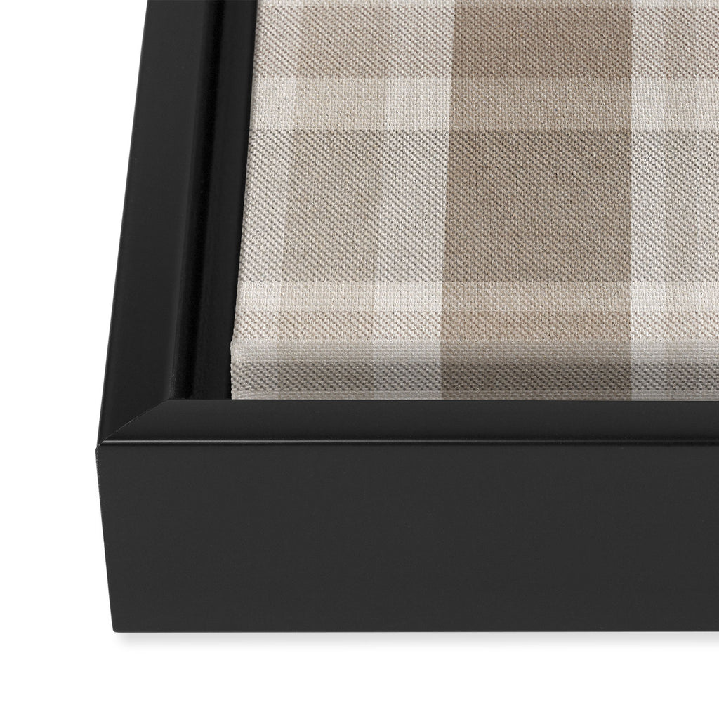 Checkered, Plaid Prints, Warm Brown Framed Canvas Print Gallery Image 3